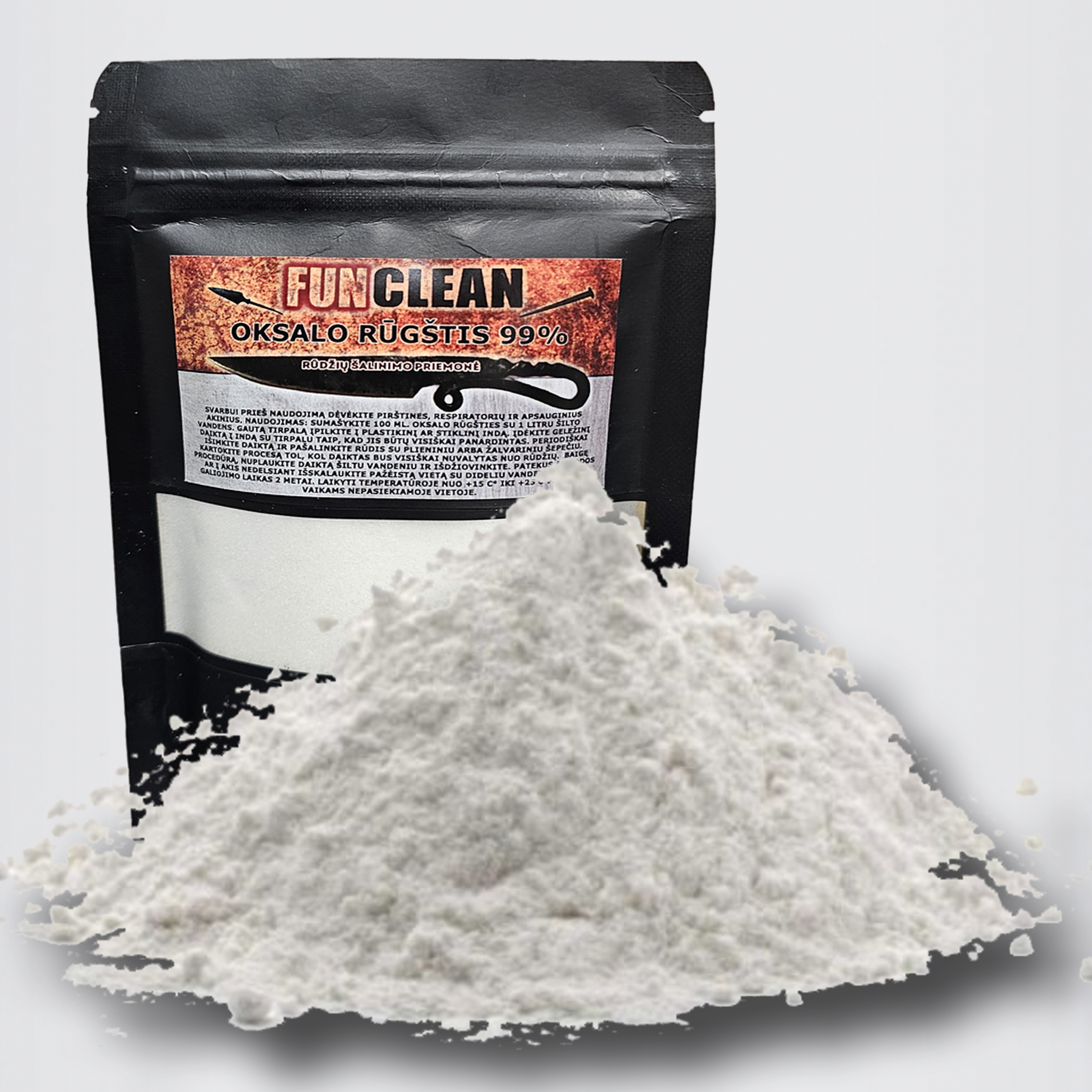 Oksalo rūgštis. Rūdžių šalinimo priemonė. 100 g. - Image 2