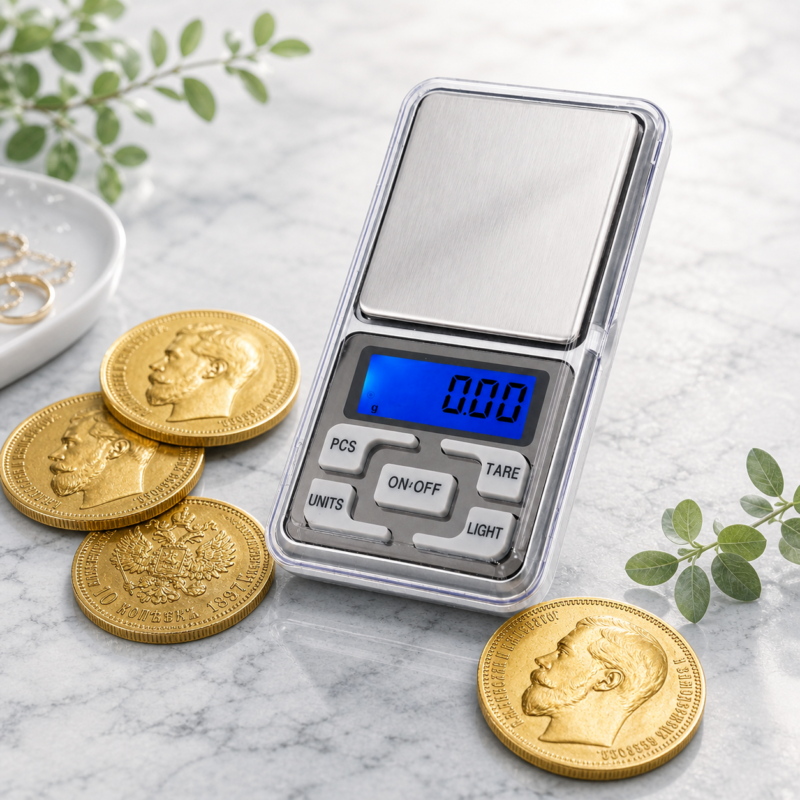 Juvelyrinės elektroninės svarstyklės 500g/0,01g